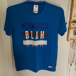 Adidas graphic tee small blue